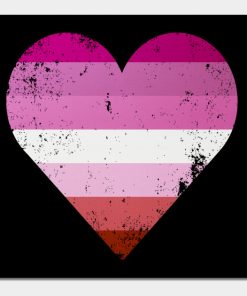 Lesbian Posters - Lesbian Pride Heart Flag Poster TP1503 5 - Lesbian Flag Lesbian Pride Heart Flag