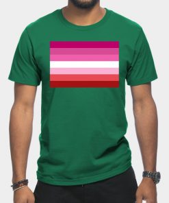 Lesbian T-Shirts - Pink Lesbian Flag T-Shirt TP1503 10 - Lesbian Flag Pink Lesbian Flag