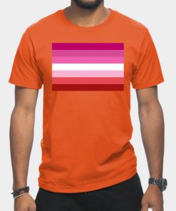Lesbian T-Shirts - Pink Lesbian Flag T-Shirt TP1503 15 - Lesbian Flag Pink Lesbian Flag