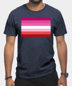 Lesbian T-Shirts - Pink Lesbian Flag T-Shirt TP1503 17 - Lesbian Flag Pink Lesbian Flag