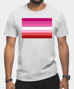 Lesbian T-Shirts - Pink Lesbian Flag T-Shirt TP1503 2 - Lesbian Flag Pink Lesbian Flag