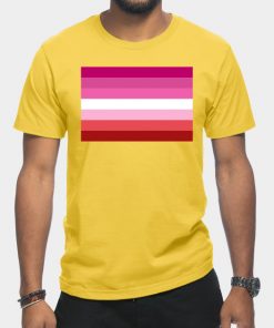 Lesbian T-Shirts - Pink Lesbian Flag T-Shirt TP1503 20 - Lesbian Flag Pink Lesbian Flag