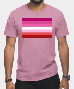 Lesbian T-Shirts - Pink Lesbian Flag T-Shirt TP1503 21 - Lesbian Flag Pink Lesbian Flag