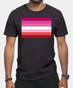 Lesbian T-Shirts - Pink Lesbian Flag T-Shirt TP1503 23 - Lesbian Flag Pink Lesbian Flag