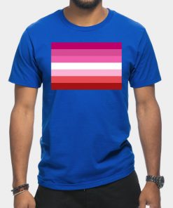 Lesbian T-Shirts - Pink Lesbian Flag T-Shirt TP1503 25 - Lesbian Flag Pink Lesbian Flag