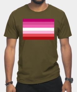 Lesbian T-Shirts - Pink Lesbian Flag T-Shirt TP1503 26 - Lesbian Flag Pink Lesbian Flag