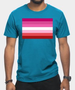 Lesbian T-Shirts - Pink Lesbian Flag T-Shirt TP1503 5 - Lesbian Flag Pink Lesbian Flag
