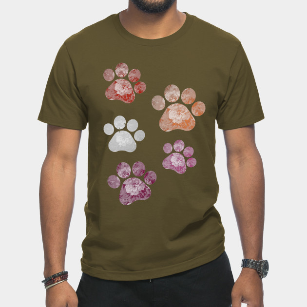 13269055_0-11 Subtle Floral Paw Prints Flag