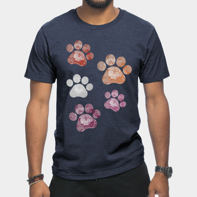13269055_0-14 Subtle Floral Paw Prints Flag