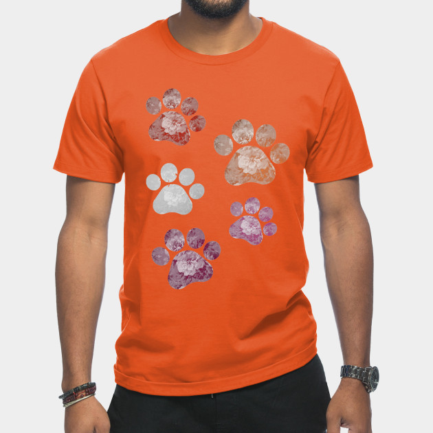 13269055_0-15 Subtle Floral Paw Prints Flag