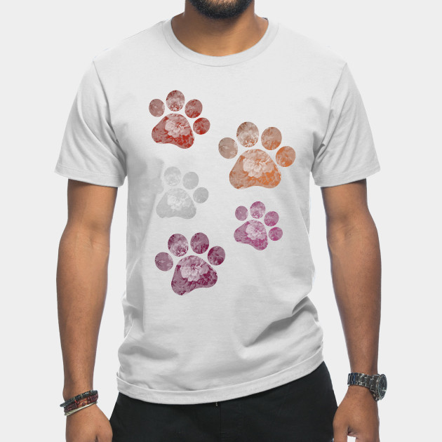 13269055_0-16 Subtle Floral Paw Prints Flag