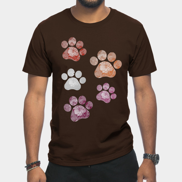 13269055_0-18 Subtle Floral Paw Prints Flag