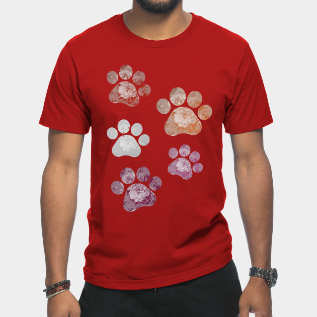 13269055_0-20 Subtle Floral Paw Prints Flag