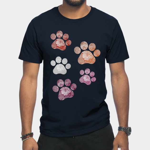 13269055_0-21 Subtle Floral Paw Prints Flag