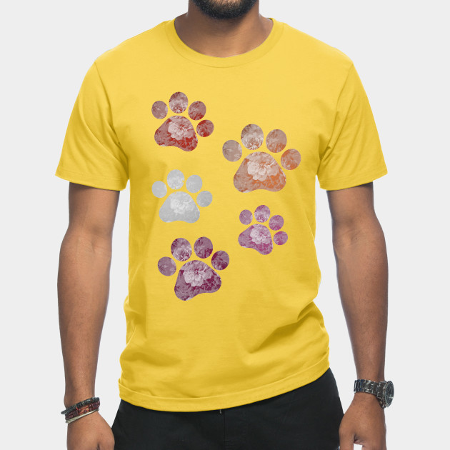 13269055_0-22 Subtle Floral Paw Prints Flag