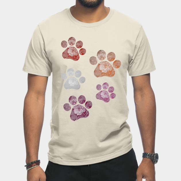 13269055_0-25 Subtle Floral Paw Prints Flag
