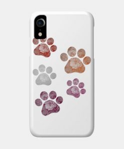 Lesbian Cases - Subtle Floral Paw Prints Flag Phone Case TP1503 2 - Lesbian Flag Subtle Floral Paw Prints Flag