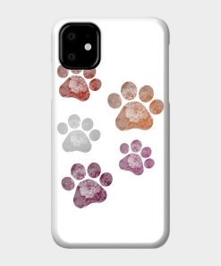 Lesbian Cases - Subtle Floral Paw Prints Flag Phone Case TP1503 3 - Lesbian Flag Subtle Floral Paw Prints Flag