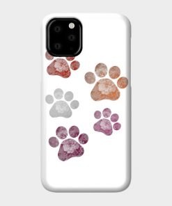 Lesbian Cases - Subtle Floral Paw Prints Flag Phone Case TP1503 4 - Lesbian Flag Subtle Floral Paw Prints Flag
