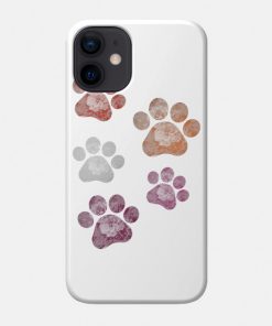 Lesbian Cases - Subtle Floral Paw Prints Flag Phone Case TP1503 7 - Lesbian Flag Subtle Floral Paw Prints Flag