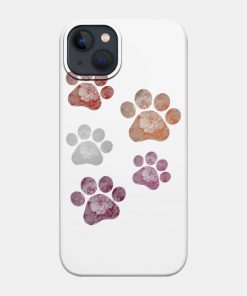 Lesbian Cases - Subtle Floral Paw Prints Flag Phone Case TP1503 9 - Lesbian Flag Subtle Floral Paw Prints Flag