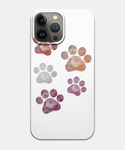 Lesbian Cases - Subtle Floral Paw Prints Flag Phone Case TP1503 12 - Lesbian Flag Subtle Floral Paw Prints Flag