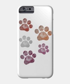 Lesbian Cases - Subtle Floral Paw Prints Flag Phone Case TP1503 13 - Lesbian Flag Subtle Floral Paw Prints Flag