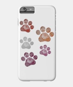 Lesbian Cases - Subtle Floral Paw Prints Flag Phone Case TP1503 14 - Lesbian Flag Subtle Floral Paw Prints Flag