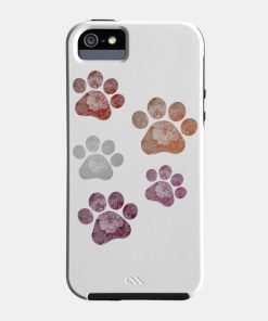 Lesbian Cases - Subtle Floral Paw Prints Flag Phone Case TP1503 15 - Lesbian Flag Subtle Floral Paw Prints Flag