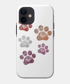 Lesbian Cases - Subtle Floral Paw Prints Flag Phone Case TP1503 16 - Lesbian Flag Subtle Floral Paw Prints Flag