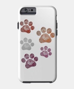 Lesbian Cases - Subtle Floral Paw Prints Flag Phone Case TP1503 17 - Lesbian Flag Subtle Floral Paw Prints Flag