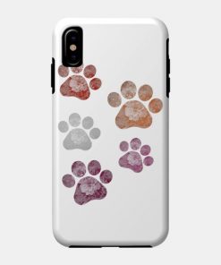 Lesbian Cases - Subtle Floral Paw Prints Flag Phone Case TP1503 18 - Lesbian Flag Subtle Floral Paw Prints Flag
