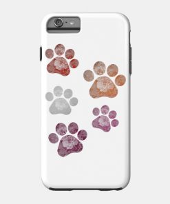 Lesbian Cases - Subtle Floral Paw Prints Flag Phone Case TP1503 19 - Lesbian Flag Subtle Floral Paw Prints Flag