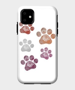 Lesbian Cases - Subtle Floral Paw Prints Flag Phone Case TP1503 25 - Lesbian Flag Subtle Floral Paw Prints Flag