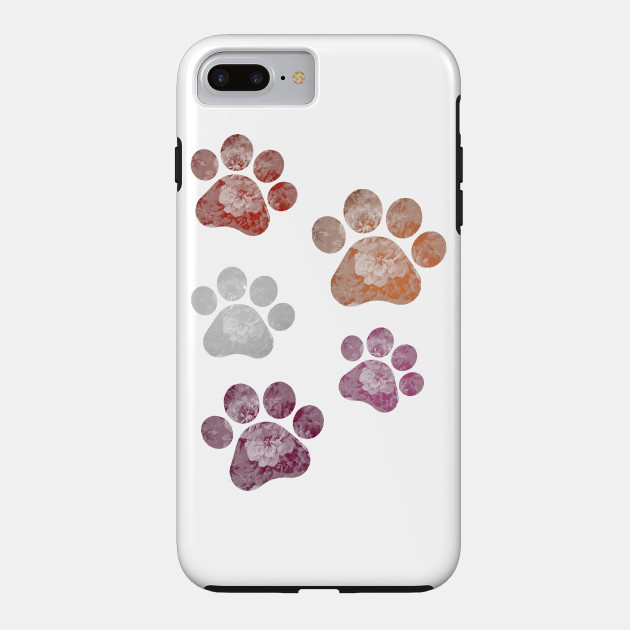 13269055_0-56 Subtle Floral Paw Prints Flag