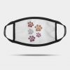 Subtle Floral Paw Prints Flag