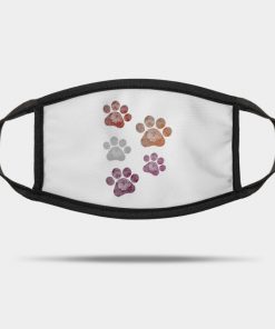 Subtle Floral Paw Prints Flag