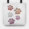 Subtle Floral Paw Prints Flag