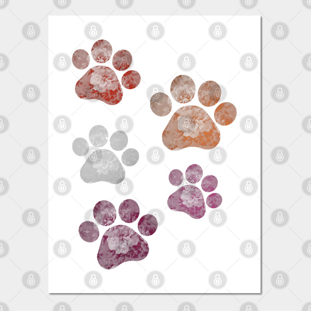 13269055_0-73 Subtle Floral Paw Prints Flag