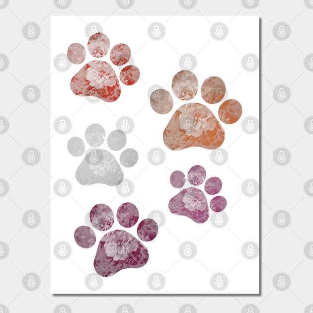 13269055_0-74 Subtle Floral Paw Prints Flag