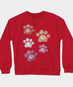 Lesbian Sweatshirts - Subtle Floral Paw Prints Flag Sweatshirt TP1503 2 - Lesbian Flag Subtle Floral Paw Prints Flag
