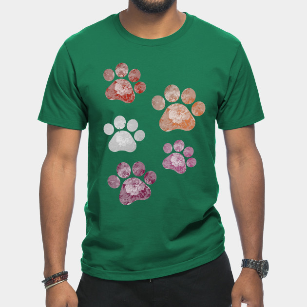 13269055_0-8 Subtle Floral Paw Prints Flag