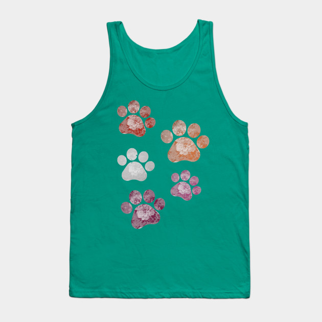 13269055_0-86 Subtle Floral Paw Prints Flag