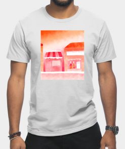 Lesbian T-Shirts - Forested Sunset T-Shirt TP1503 10 - Lesbian Flag Forested Sunset