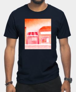 Lesbian T-Shirts - Forested Sunset T-Shirt TP1503 2 - Lesbian Flag Forested Sunset