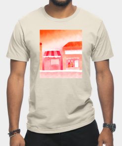 Lesbian T-Shirts - Forested Sunset T-Shirt TP1503 3 - Lesbian Flag Forested Sunset