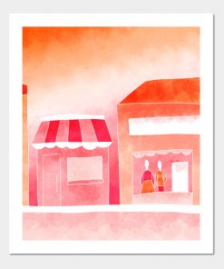 Lesbian Posters - Forested Sunset Poster TP1503 2 - Lesbian Flag Forested Sunset