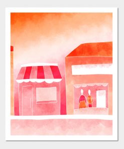 Lesbian Posters - Forested Sunset Poster TP1503 4 - Lesbian Flag Forested Sunset