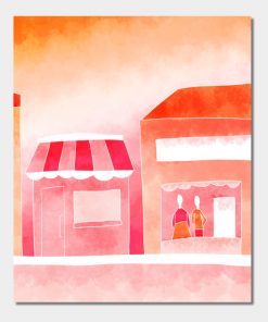 Lesbian Posters - Forested Sunset Poster TP1503 6 - Lesbian Flag Forested Sunset