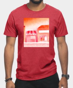 Lesbian T-Shirts - Forested Sunset T-Shirt TP1503 6 - Lesbian Flag Forested Sunset